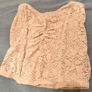 Free people intimates blush lace, Corset style tube top